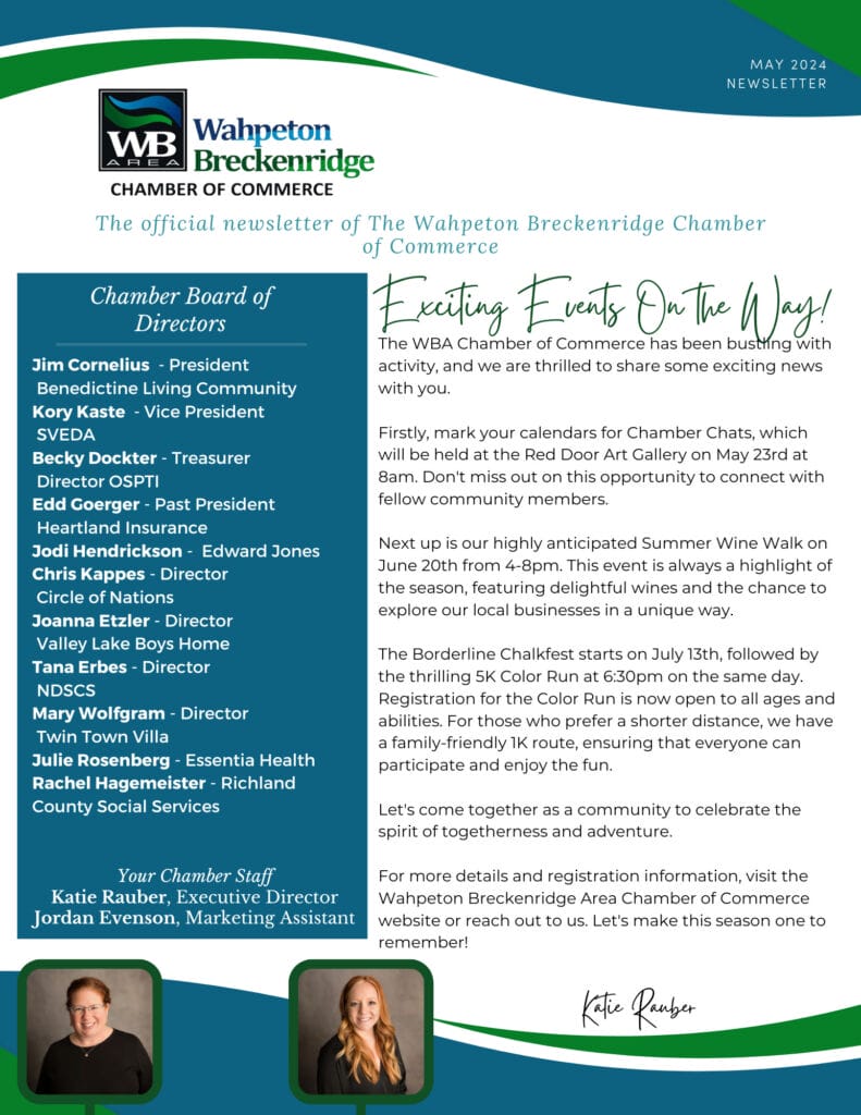 Newsletter Wahpeton Breckenridge Area Chamber of Commerce